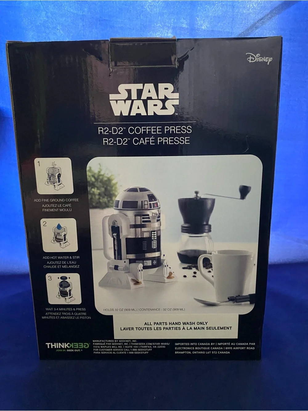Star Wars R2-D2 Coffee Press - Silver, White & Black